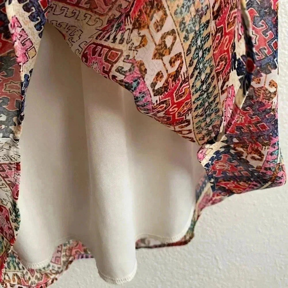 💥Millibon Multi-Print Multicolor Lightweight Dress L - Picture 6 of 9